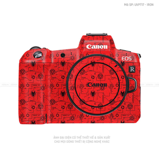 Dán Skin Máy Ảnh Canon Vân Nổi Pattern Ironman Đỏ | UVPT17