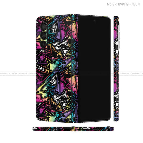 Dán Skin Galaxy Z Fold3 Vân Neon 04 | UVPT19