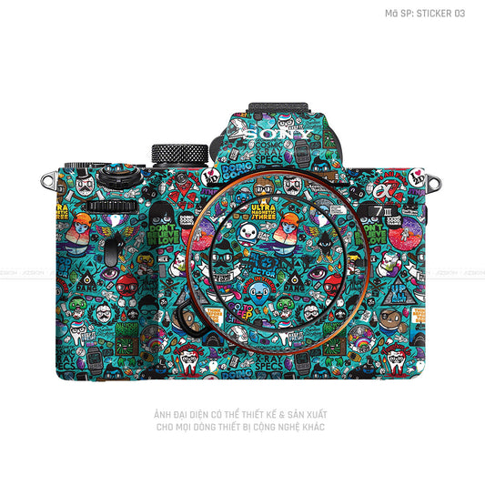 Dán Skin Máy Ảnh Sony Vân Nổi Sticker 03 | UVPT22