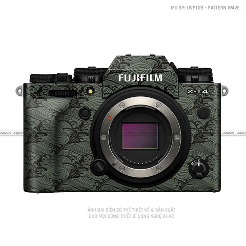 Dán Skin Máy Ảnh Fujifilm Vân Nổi Pattern Wave Xanh | UVPT09