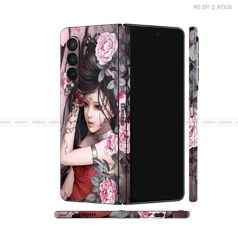 Dán Skin Galaxy Z Fold4 Hình Geisha | D_NTX10