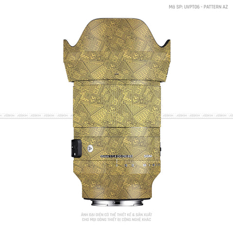Dán Skin Ống Kính Sigma Vân Pattern AZ Vàng | UVPT06