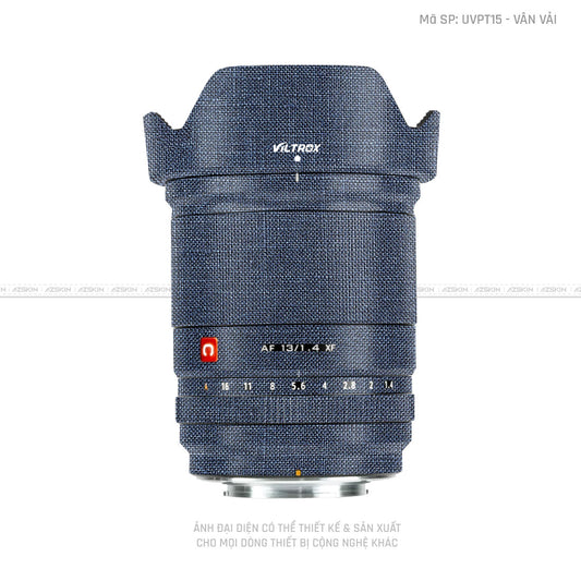 Dán Skin Ống Kính Viltrox Vân Vải Xanh Blue | UVPT15