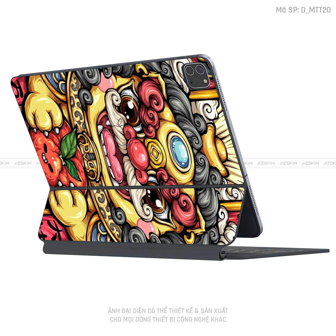 Dán Skin Magic Keyboard Hình Mèo Thần Tài | D_MTT20