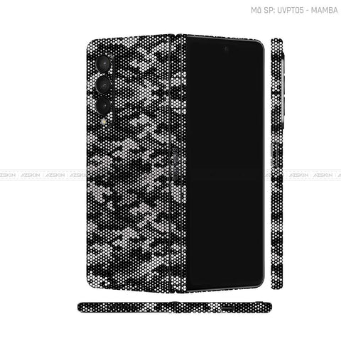 Dán Skin Galaxy Z Fold3 Vân Mamba Trắng | UVPT05