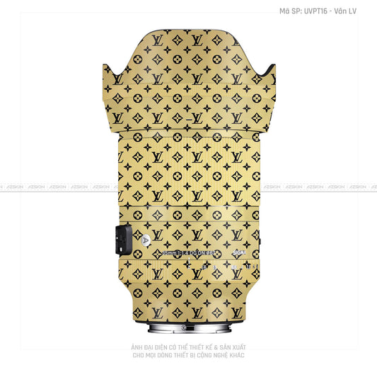 Dán Skin Ống Kính Sigma Vân Pattern LV Vàng Đồng | UVPT16