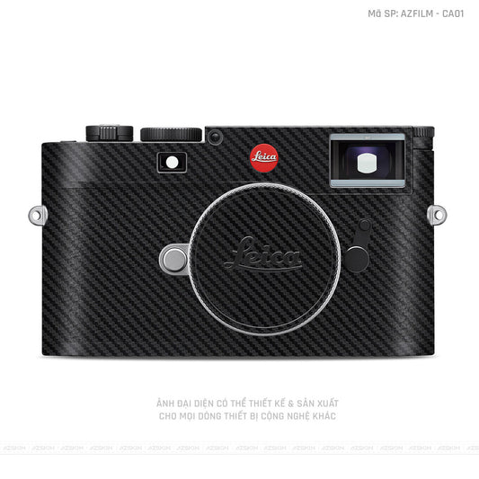 Dán Skin Máy Ảnh Leica Vân Carbon Đen | AZFILM - CA01