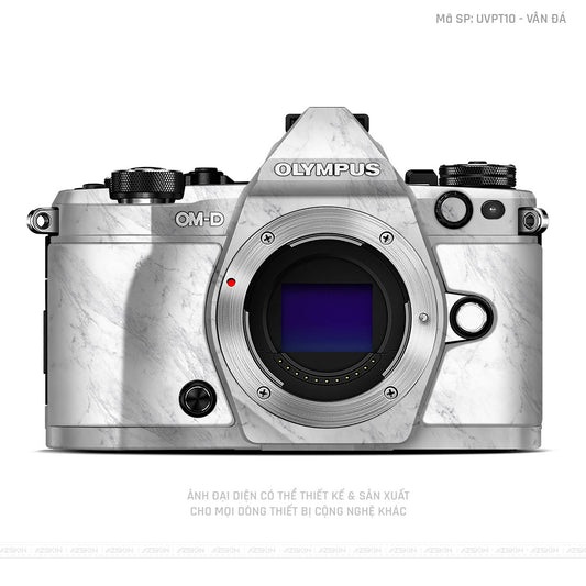 Dán Skin Máy Ảnh Olympus Vân Đá Trắng | UVPT10