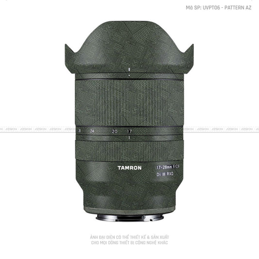 Dán Skin Ống Kính Tamron Vân Nổi Pattern AZ Xanh | UVPT06