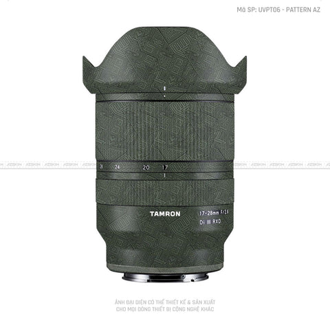 Dán Skin Ống Kính Tamron Vân Nổi Pattern AZ Xanh | UVPT06