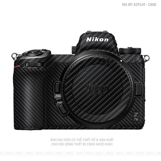 Dán Skin Máy Ảnh Nikon Vân Carbon 4D | AZFILM - CA06