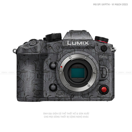Dán Skin Máy Ảnh Lumix Vân Nổi Vi Mạch 2023 Xám | UVPT14