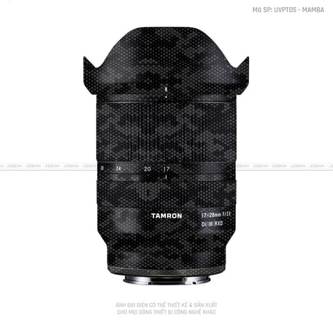 Dán Skin Ống Kính Tamron Vân Nổi Mamba Đen | UVPT05