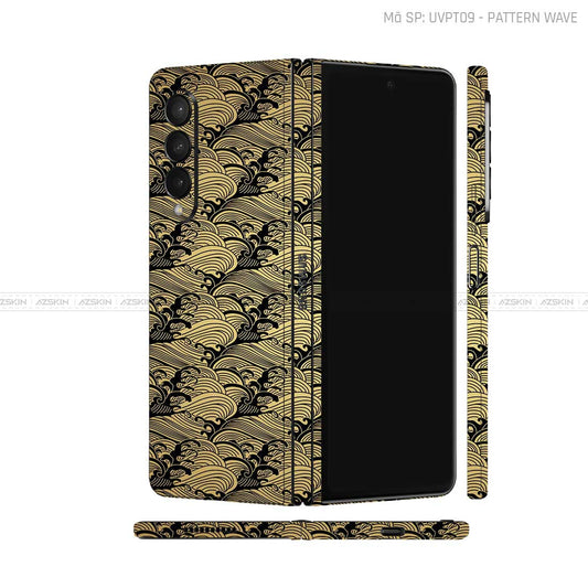 Dán Skin Galaxy Z Fold 6 Vân Pattern Wave Vàng | UVPT09