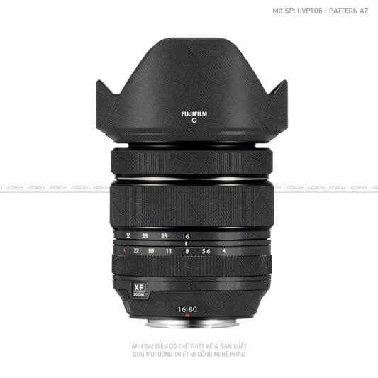 Dán Skin Ống Kính Fujifilm Vân Nổi Pattern AZ Đen | UVPT06