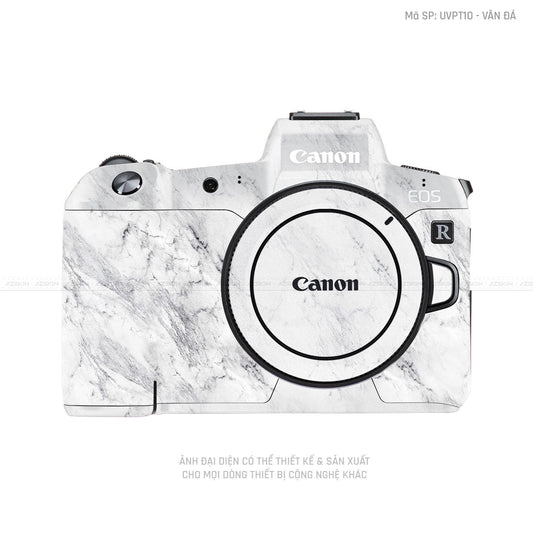 Dán Skin Máy Ảnh Canon Vân Nổi Vân Đá Trắng | UVPT10