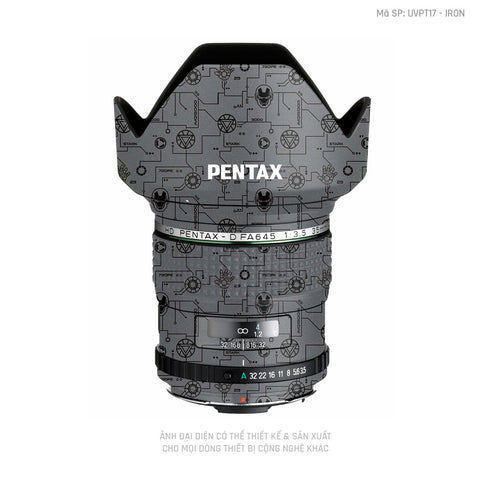 Dán Skin Ống Kính Pentax Vân IRonman Xám | UVPT17
