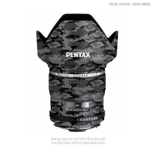 Dán Skin Ống Kính Pentax Pattern Camo Urban Xám | UVPT08