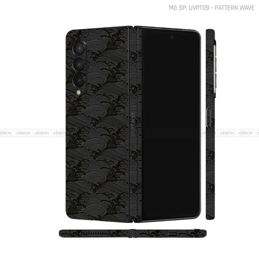 Dán Skin Galaxy Z Fold3 Vân Sóng Đen | UVPT09