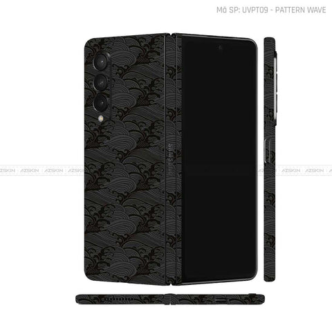 Dán Skin Galaxy Z Fold3 Vân Sóng Đen | UVPT09