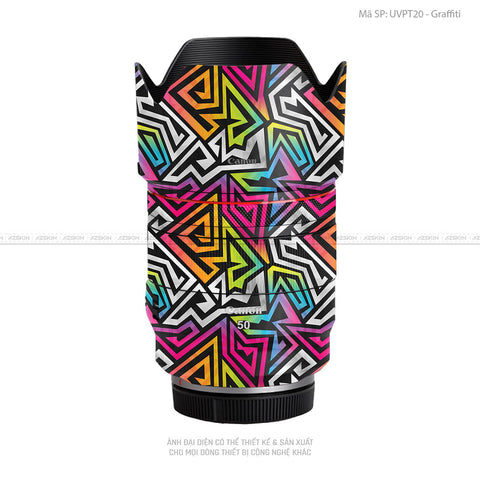 Dán Skin Ống Kính Canon Vân Nổi Graffiti 01 | UVPT20