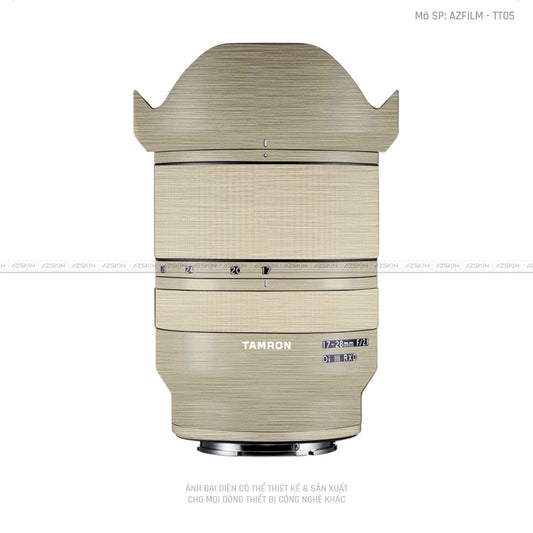 Dán Skin Ống Kính Tamron Vân Titan Xước Vàng Sampanh | TT05