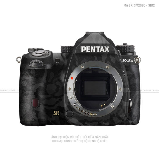 Dán Skin Máy Ảnh Pentax Vân Nổi Camo Black | 3M2080 - SB12