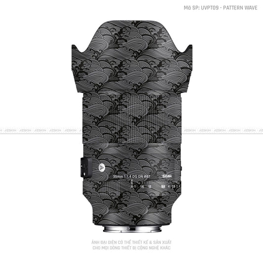 Dán Skin Ống Kính Sigma Vân Nổi Pattern Wave Xám | UVPT09