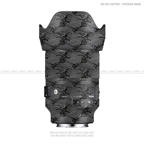 Dán Skin Ống Kính Sigma Vân Nổi Pattern Wave Xám | UVPT09