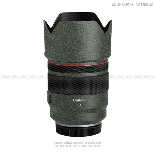 Dán Skin Ống Kính Canon Vân Nổi Pattern AZ Xanh | UVPT06