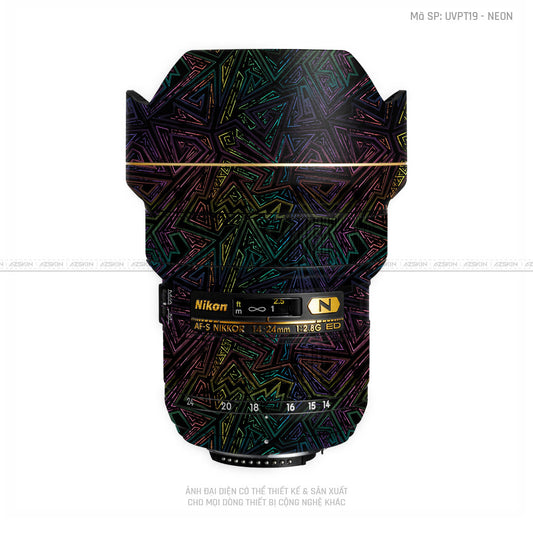 Dán Skin Ống Kính Nikon Vân Nổi Neon 02 | UVPT19