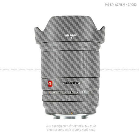 Dán Skin Ống Kính Viltrox Vân Carbon Xám | CA03