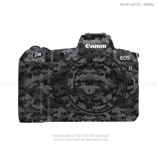 Dán Skin Máy Ảnh Canon Vân Nổi Mamba Xám | UVPT05
