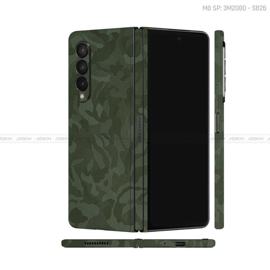 Dán Skin 3M Galaxy Z Fold5 Vân Camo Xanh | SB26