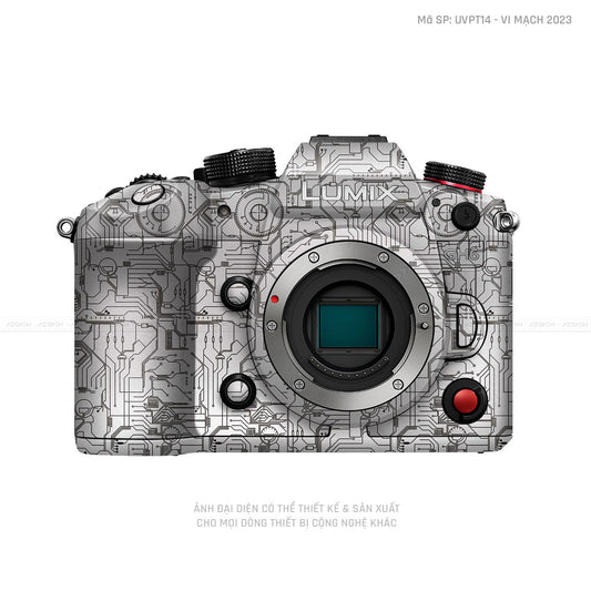 Dán Skin Máy Ảnh Lumix Vân Nổi Vi Mạch 2023 Trắng | UVPT14