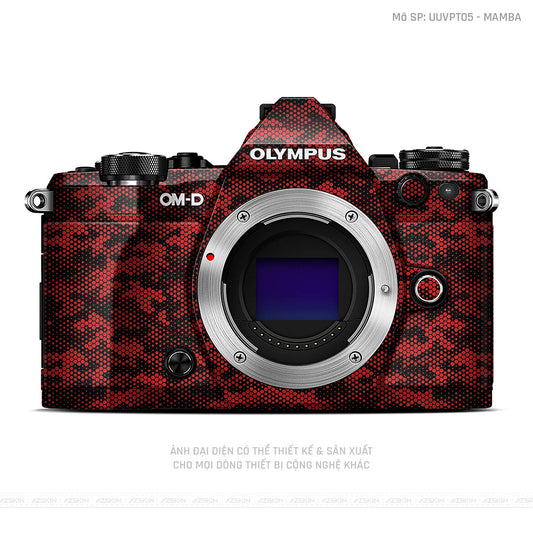 Dán Skin Máy Ảnh Olympus Vân Nổi Mamba Red | UVPT05