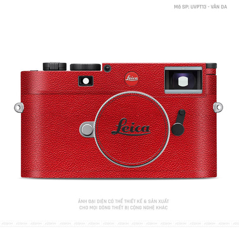 Dán Skin Máy Ảnh Leica Vân Da Đỏ | UVPT13