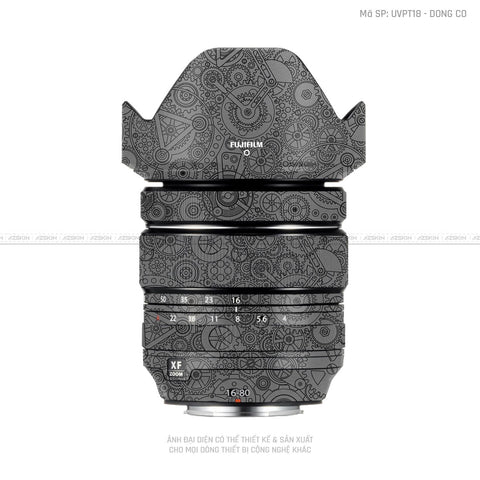 Dán Skin Ống Kính Fujifilm Vân Nổi Ironman Động Cơ Xám | UVPT18