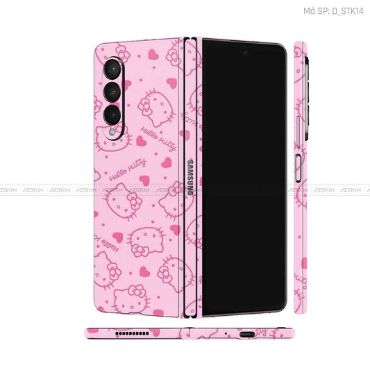 Dán Skin Galaxy Z Fold3 Hình Sticker Hello Kitty | D_STK14