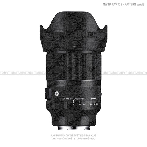 Dán Skin Ống Kính Sigma Vân Nổi Pattern Wave Đen | UVPT09