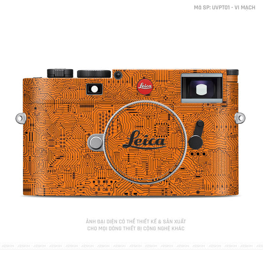 Dán Skin Máy Ảnh Leica Vân Nổi Vi Mạch Cam | UVPT01