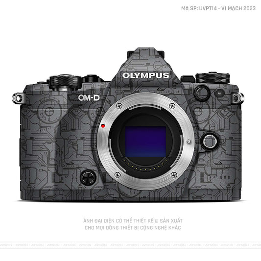 Dán Skin Máy Ảnh Olympus Vân Vi Mạch 2023 Xám | UVPT14