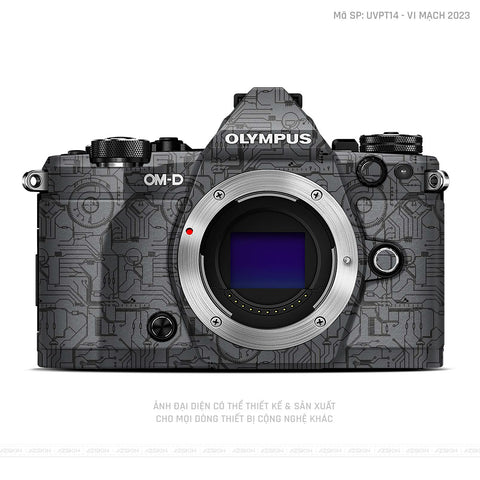 Dán Skin Máy Ảnh Olympus Vân Vi Mạch 2023 Xám | UVPT14