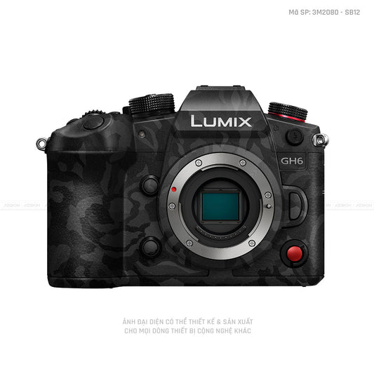 Dán Skin Máy Ảnh Lumix Vân Nổi Camo Black | 3M2080 - SB12