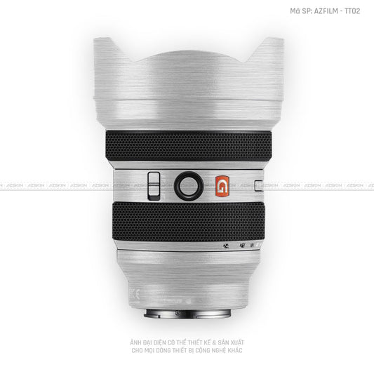 Skin Ống Kính Sony Vân Xước Titan Bạc | AZFILM - TT02