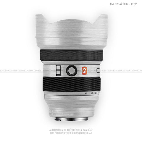 Skin Ống Kính Sony Vân Xước Titan Bạc | AZFILM - TT02