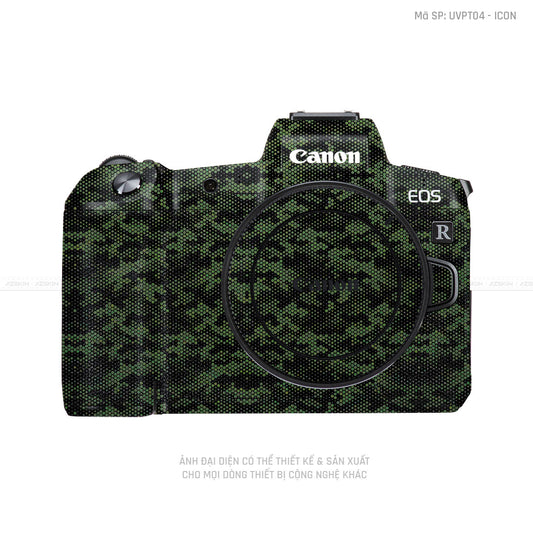 Dán Skin Máy Ảnh Canon Vân Nổi Mamba Xanh | UVPT05