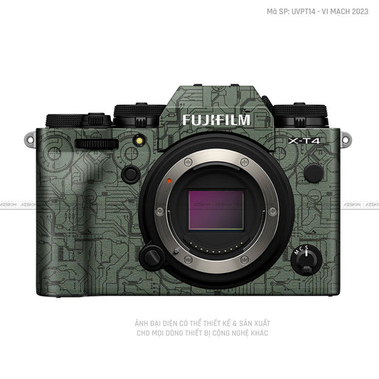 Dán Skin Máy Ảnh Fujifilm Vân Nổi Vi Mạch 2023 Xanh | UVPT14