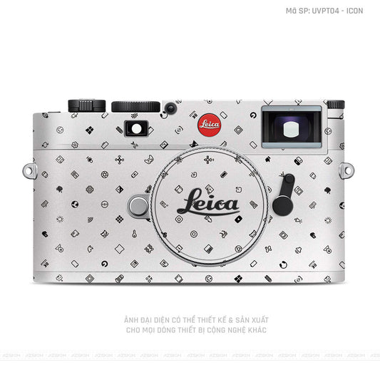 Dán Skin Máy Ảnh Leica Vân Nổi ICon Trắng | UVPT04