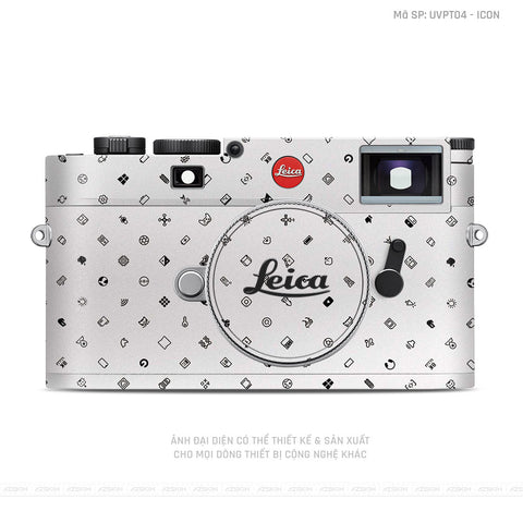 Dán Skin Máy Ảnh Leica Vân Nổi ICon Trắng | UVPT04